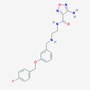 molecular formula C19H20FN5O3 B496350 4-amino-N-[2-({3-[(4-fluorobenzyl)oxy]benzyl}amino)ethyl]-1,2,5-oxadiazole-3-carboxamide 