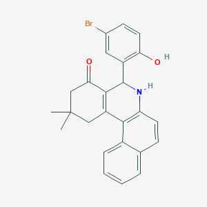molecular formula C25H22BrNO2 B4963500 5-(5-bromo-2-hydroxyphenyl)-2,2-dimethyl-2,3,5,6-tetrahydrobenzo[a]phenanthridin-4(1H)-one CAS No. 251917-81-4