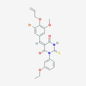 5-[4-(allyloxy)-3-bromo-5-methoxybenzylidene]-1-(3-ethoxyphenyl)-2-thioxodihydro-4,6(1H,5H)-pyrimidinedione