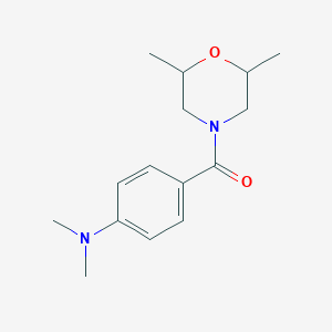 molecular formula C15H22N2O2 B4963527 4-[(2,6-dimethyl-4-morpholinyl)carbonyl]-N,N-dimethylaniline 