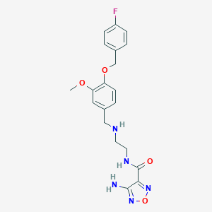molecular formula C20H22FN5O4 B496355 4-amino-N-[2-({4-[(4-fluorobenzyl)oxy]-3-methoxybenzyl}amino)ethyl]-1,2,5-oxadiazole-3-carboxamide 