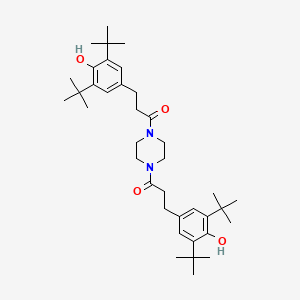 molecular formula C38H58N2O4 B4963580 4,4'-[1,4-piperazinediylbis(3-oxo-3,1-propanediyl)]bis(2,6-di-tert-butylphenol) 