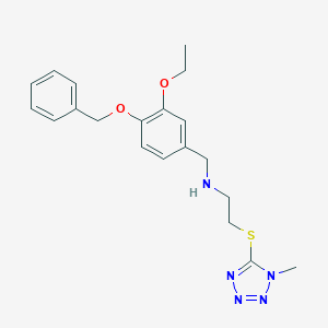 molecular formula C20H25N5O2S B496361 N-[4-(benzyloxy)-3-ethoxybenzyl]-2-[(1-methyl-1H-tetrazol-5-yl)sulfanyl]ethanamine 