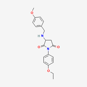 molecular formula C20H22N2O4 B4963617 1-(4-ethoxyphenyl)-3-[(4-methoxybenzyl)amino]-2,5-pyrrolidinedione 