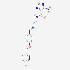 molecular formula C19H20ClN5O3 B496362 4-amino-N-[2-({4-[(4-chlorobenzyl)oxy]benzyl}amino)ethyl]-1,2,5-oxadiazole-3-carboxamide 