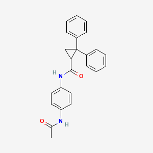 molecular formula C24H22N2O2 B4963620 N-[4-(acetylamino)phenyl]-2,2-diphenylcyclopropanecarboxamide 