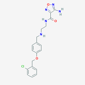 4-amino-N-[2-({4-[(2-chlorobenzyl)oxy]benzyl}amino)ethyl]-1,2,5-oxadiazole-3-carboxamide