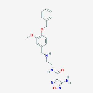 molecular formula C20H23N5O4 B496364 4-amino-N-(2-{[4-(benzyloxy)-3-methoxybenzyl]amino}ethyl)-1,2,5-oxadiazole-3-carboxamide 