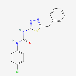 molecular formula C16H13ClN4OS B4963655 N-(5-benzyl-1,3,4-thiadiazol-2-yl)-N'-(4-chlorophenyl)urea 