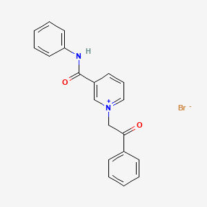 molecular formula C20H17BrN2O2 B4963667 3-(anilinocarbonyl)-1-(2-oxo-2-phenylethyl)pyridinium bromide 