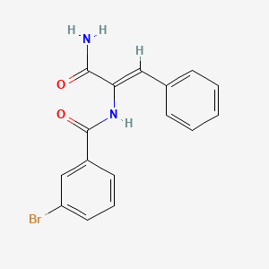 molecular formula C16H13BrN2O2 B4963684 N-[1-(aminocarbonyl)-2-phenylvinyl]-3-bromobenzamide 
