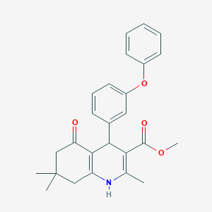 molecular formula C26H27NO4 B4963687 methyl 2,7,7-trimethyl-5-oxo-4-(3-phenoxyphenyl)-1,4,5,6,7,8-hexahydro-3-quinolinecarboxylate 