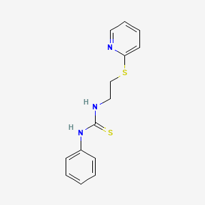 molecular formula C14H15N3S2 B4963741 N-phenyl-N'-[2-(2-pyridinylthio)ethyl]thiourea 