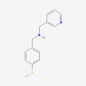 molecular formula C14H16N2S B496375 1-[4-(methylsulfanyl)phenyl]-N-(pyridin-3-ylmethyl)methanamine 
