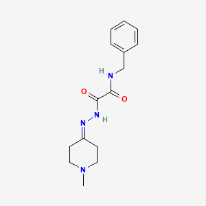 molecular formula C15H20N4O2 B4963756 N-benzyl-2-[2-(1-methyl-4-piperidinylidene)hydrazino]-2-oxoacetamide 