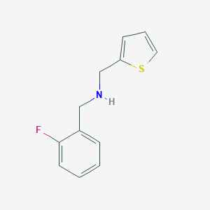 molecular formula C12H12FNS B496376 1-(2-fluorophenyl)-N-(thiophen-2-ylmethyl)methanamine 
