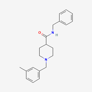 molecular formula C21H26N2O B4963771 N-benzyl-1-(3-methylbenzyl)-4-piperidinecarboxamide 