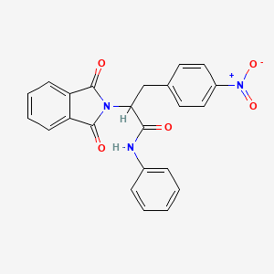 molecular formula C23H17N3O5 B4963786 2-(1,3-dioxo-1,3-dihydro-2H-isoindol-2-yl)-3-(4-nitrophenyl)-N-phenylpropanamide 