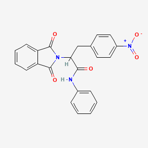 molecular formula C23H17N3O5 B4963786 2-(1,3-dioxoisoindol-2-yl)-3-(4-nitrophenyl)-N-phenylpropanamide 