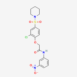 molecular formula C19H20ClN3O6S B4963812 2-[2-chloro-4-(1-piperidinylsulfonyl)phenoxy]-N-(3-nitrophenyl)acetamide 