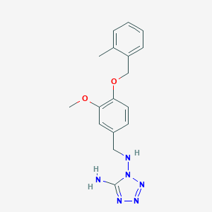 molecular formula C17H20N6O2 B496382 N~1~-{3-methoxy-4-[(2-methylbenzyl)oxy]benzyl}-1H-tetrazole-1,5-diamine 