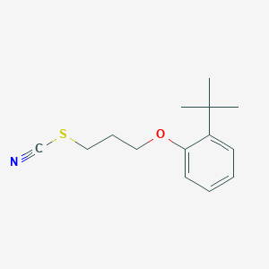molecular formula C14H19NOS B4963848 3-(2-tert-butylphenoxy)propyl thiocyanate 