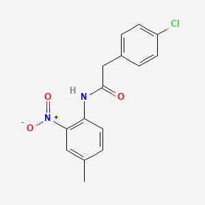 molecular formula C15H13ClN2O3 B4963858 2-(4-chlorophenyl)-N-(4-methyl-2-nitrophenyl)acetamide 