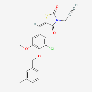 5-{3-chloro-5-methoxy-4-[(3-methylbenzyl)oxy]benzylidene}-3-(2-propyn-1-yl)-1,3-thiazolidine-2,4-dione