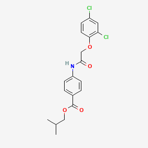 molecular formula C19H19Cl2NO4 B4963884 isobutyl 4-{[(2,4-dichlorophenoxy)acetyl]amino}benzoate 