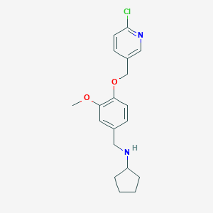 molecular formula C19H23ClN2O2 B496389 N-{4-[(6-chloropyridin-3-yl)methoxy]-3-methoxybenzyl}cyclopentanamine 