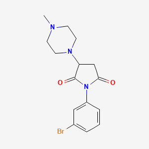 molecular formula C15H18BrN3O2 B4963898 1-(3-Bromophenyl)-3-(4-methylpiperazin-1-yl)pyrrolidine-2,5-dione 