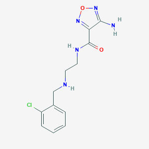 molecular formula C12H14ClN5O2 B496392 4-amino-N-{2-[(2-chlorobenzyl)amino]ethyl}-1,2,5-oxadiazole-3-carboxamide 