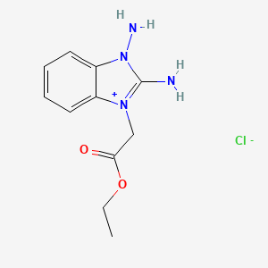 ethyl (3-amino-2-imino-2,3-dihydro-1H-benzimidazol-1-yl)acetate hydrochloride