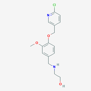 molecular formula C16H19ClN2O3 B496396 2-({4-[(6-Chloro-3-pyridinyl)methoxy]-3-methoxybenzyl}amino)ethanol 