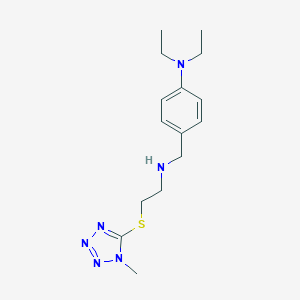 molecular formula C15H24N6S B496398 N,N-diethyl-4-[({2-[(1-methyl-1H-tetrazol-5-yl)sulfanyl]ethyl}amino)methyl]aniline 