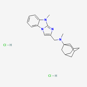 molecular formula C22H30Cl2N4 B4963983 N-methyl-N-[(9-methyl-9H-imidazo[1,2-a]benzimidazol-2-yl)methyl]-1-adamantanamine dihydrochloride 