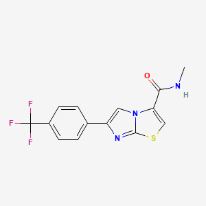 molecular formula C14H10F3N3OS B4963992 N-methyl-6-[4-(trifluoromethyl)phenyl]imidazo[2,1-b][1,3]thiazole-3-carboxamide 
