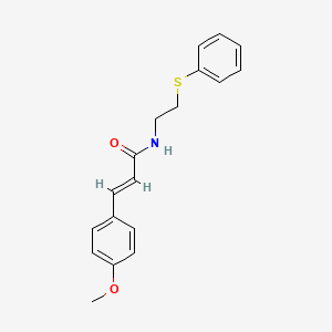 molecular formula C18H19NO2S B4964012 3-(4-methoxyphenyl)-N-[2-(phenylthio)ethyl]acrylamide 