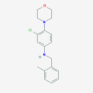 molecular formula C18H21ClN2O B496402 3-chloro-N-(2-methylbenzyl)-4-(morpholin-4-yl)aniline 