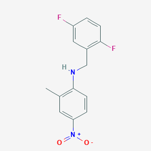 molecular formula C14H12F2N2O2 B4964027 (2,5-difluorobenzyl)(2-methyl-4-nitrophenyl)amine 