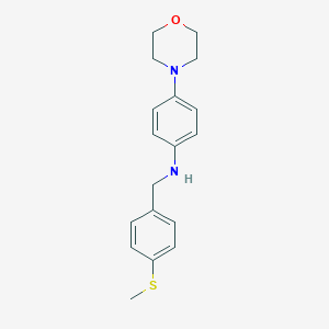 molecular formula C18H22N2OS B496403 N-[4-(methylsulfanyl)benzyl]-4-(morpholin-4-yl)aniline 