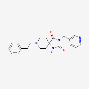 molecular formula C22H26N4O2 B4964041 1-methyl-8-(2-phenylethyl)-3-(3-pyridinylmethyl)-1,3,8-triazaspiro[4.5]decane-2,4-dione 