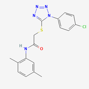 molecular formula C17H16ClN5OS B4964045 2-{[1-(4-chlorophenyl)-1H-tetrazol-5-yl]thio}-N-(2,5-dimethylphenyl)acetamide 