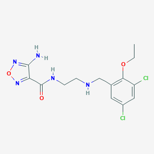 molecular formula C14H17Cl2N5O3 B496405 4-amino-N-{2-[(3,5-dichloro-2-ethoxybenzyl)amino]ethyl}-1,2,5-oxadiazole-3-carboxamide 