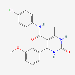 molecular formula C19H18ClN3O3 B4964052 N-(4-chlorophenyl)-4-(3-methoxyphenyl)-6-methyl-2-oxo-1,2,3,4-tetrahydro-5-pyrimidinecarboxamide 