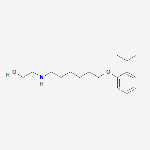 molecular formula C17H29NO2 B4964072 2-{[6-(2-isopropylphenoxy)hexyl]amino}ethanol 