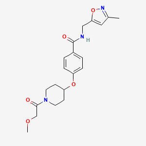 molecular formula C20H25N3O5 B4964085 4-{[1-(methoxyacetyl)-4-piperidinyl]oxy}-N-[(3-methyl-5-isoxazolyl)methyl]benzamide 