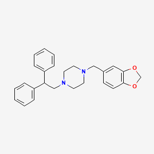 molecular formula C26H28N2O2 B4964090 1-(1,3-benzodioxol-5-ylmethyl)-4-(2,2-diphenylethyl)piperazine 