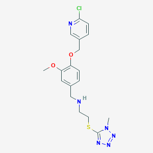 molecular formula C18H21ClN6O2S B496410 N-{4-[(6-chloropyridin-3-yl)methoxy]-3-methoxybenzyl}-2-[(1-methyl-1H-tetrazol-5-yl)sulfanyl]ethanamine 