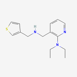 molecular formula C15H21N3S B4964118 N,N-diethyl-3-{[(3-thienylmethyl)amino]methyl}-2-pyridinamine 